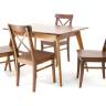 Стол Сканди 120 орех со стульями Ингольф Орех