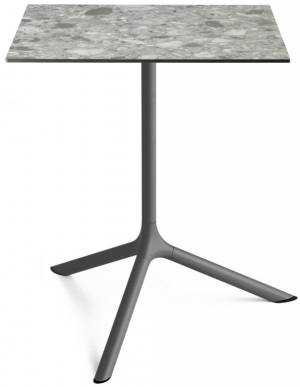 Стол ламинированный обеденный Tripe Maxi антрацит, зернистый 700х700х740 мм