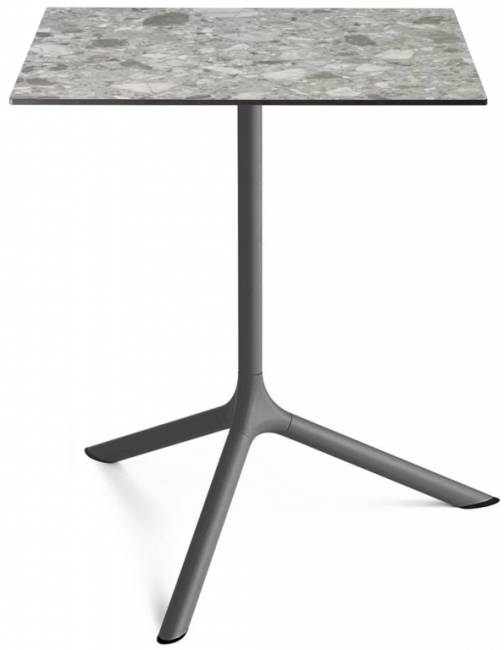 Стол ламинированный обеденный Tripe Maxi антрацит, зернистый 700х700х740 мм