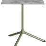 Стол ламинированный обеденный складной Tripe Maxi Folding оливковый, цементный 700х700х740 мм Стол ламинированный обеденный складной Tripe Maxi Folding оливковый, цементный 700х700х740 мм