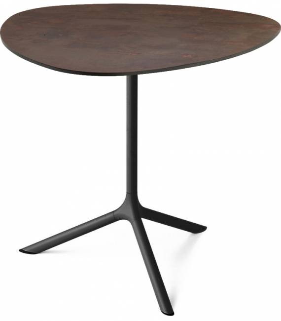 Стол ламинированный обеденный Tripe Maxi черный, кортен 830х830х740 мм