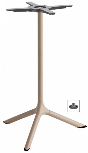 Стол ламинированный обеденный Tripe тортора, состаренный дуб тортора Ø700х740 мм