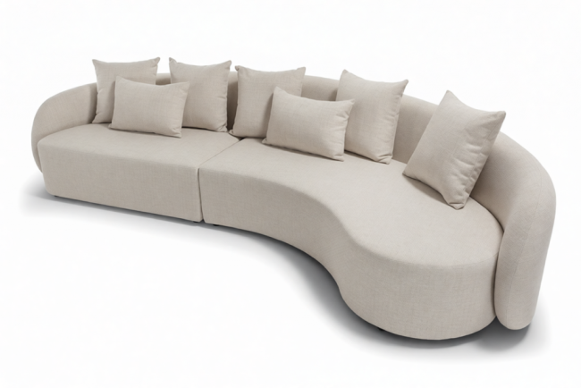 Диван модульный с подушками Cosy Modular конопляный 3600х1100х740 мм Диван модульный с подушками Cosy Modular конопляный 3600х1100х740 мм