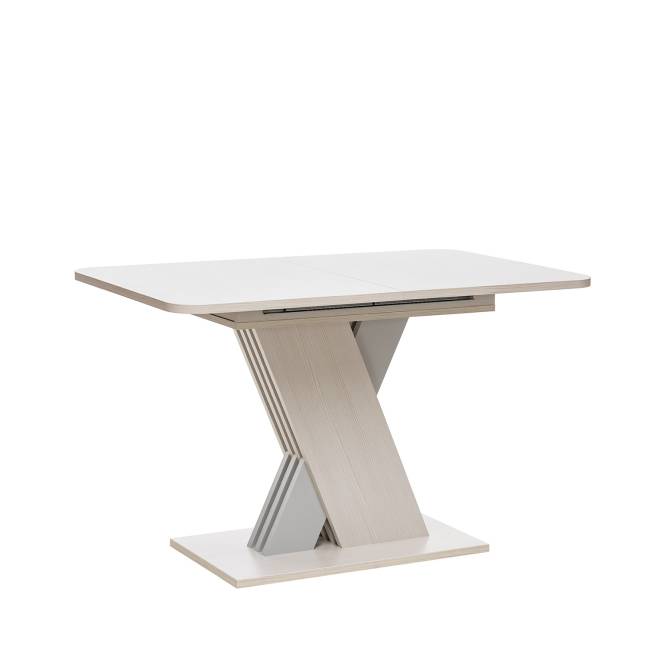 Стол раздвижной Leset Гросс Бодега белый, компаньон Серый