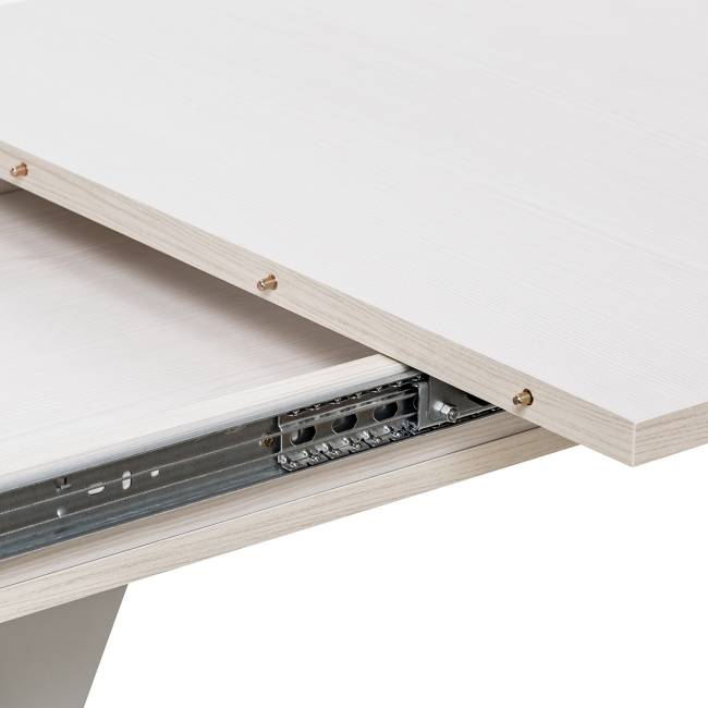 Стол раздвижной Leset Гросс Бодега белый, компаньон Серый