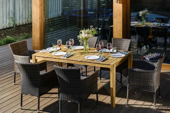 Обеденный комплект AURA, 170 см, на 6 персон с креслами