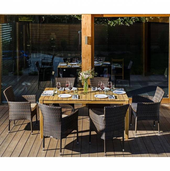 Обеденный комплект AURA, 170 см, на 6 персон с креслами