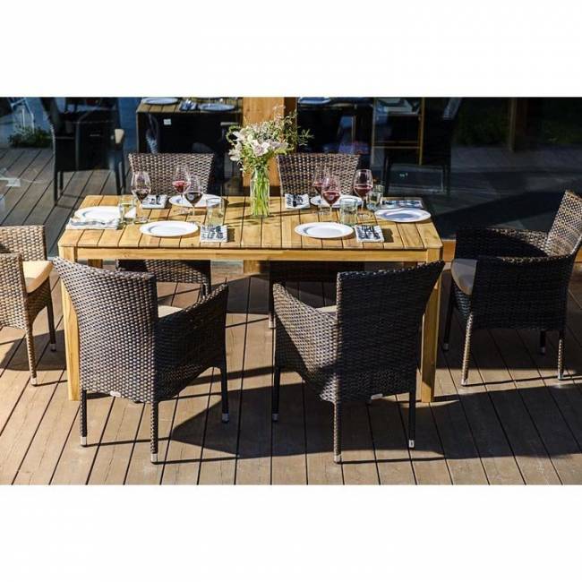 Обеденный комплект AURA, 170 см, на 6 персон с креслами