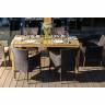 Обеденный комплект AURA, 170 см, на 6 персон с креслами