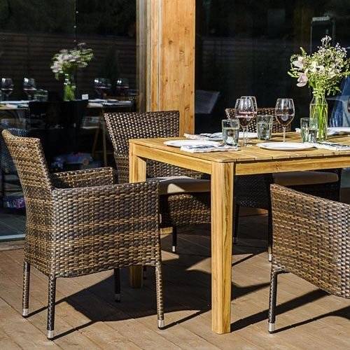 Обеденный комплект AURA, 170 см, на 6 персон с креслами