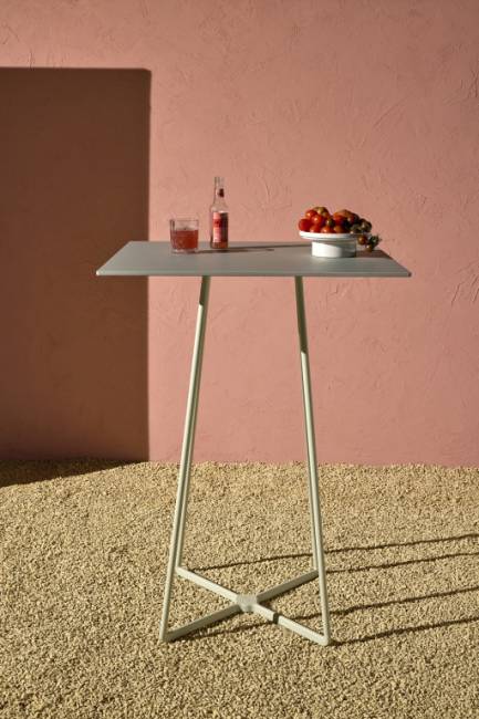 Подстолье металлическое барное Atomo зеленый шалфей Ø600х1090 мм