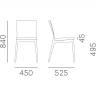 Стул деревянный мягкий Twig беленый дуб, черный 450х525х840 мм