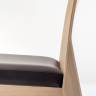 Стул деревянный мягкий Twig беленый дуб, черный 450х525х840 мм