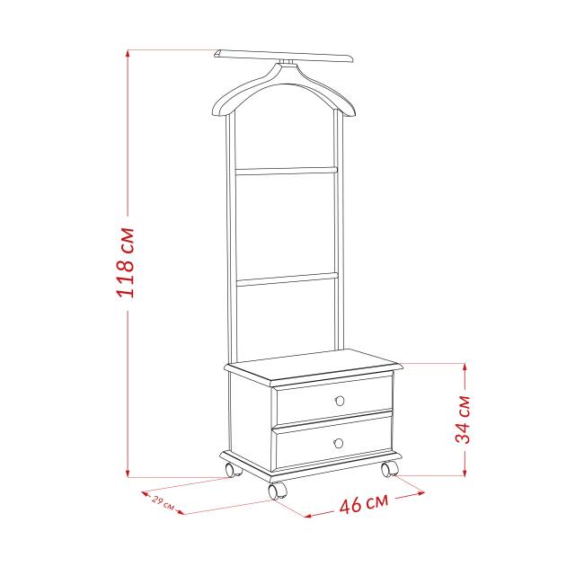 Вешалка напольная Leset Ричмонд Венге Чёрный