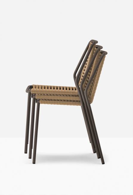 Стул металлический плетеный Philía медовый 565х540х810 мм