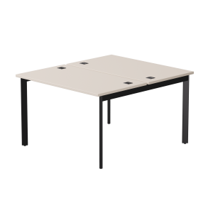 Бенч-система на 2 места Everprof EVO на металлокаркасе 1180х670(1370)x755 опоры 45гр Кашемир/Черный