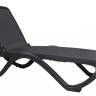 Шезлонг-лежак пластиковый Omega антрацит 1700-1945х690х910 мм
