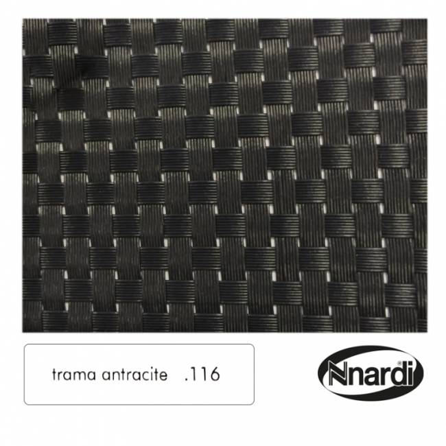 Шезлонг-лежак пластиковый Omega антрацит 1700-1945х690х910 мм