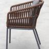 Кресло плетеное с подушками Favorita антрацит, темно-коричневый, темно-серый 560х600х805 мм