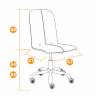 Кресло RIO серый/металлик флок/кож/зам