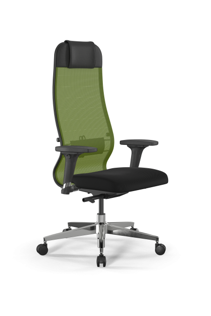 Кресло SynchroSit 10 B1-111D - X2+UMF(X1) /Ub00/Wh00/D02P(M23.B22.G18.W03), зеленый-черный