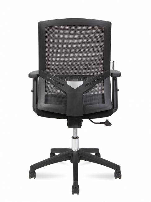 Кресло офисное / Торонто LB / черный пластик / черная сетка / черная ткань