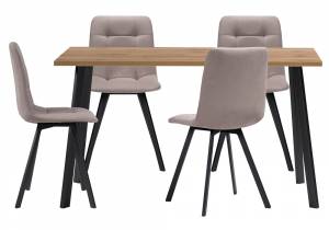 Эделин латте / дуб вотан / черный матовый