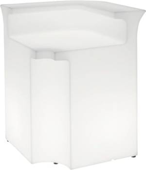 Стойка пластиковая барная светящаяся Break Corner Lighting белый 850x850x1100 мм