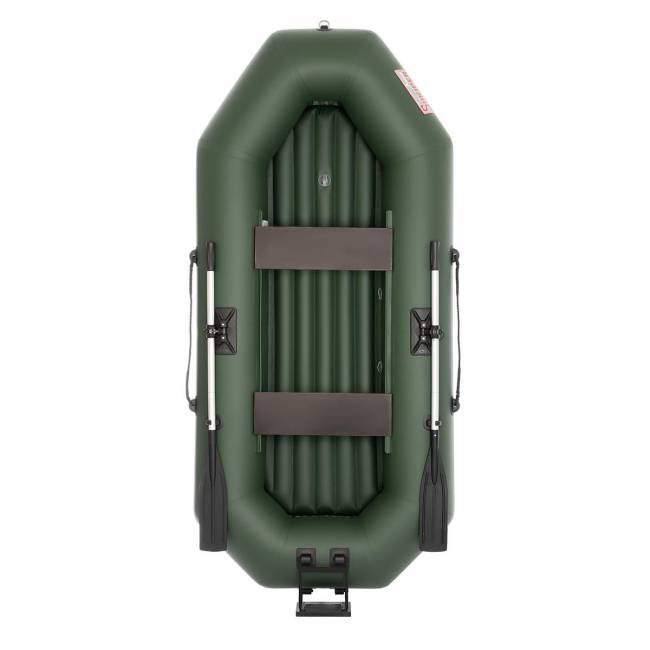 Лодка Шкипер А260нт навесной транец, надувное дно зеленый Тонар