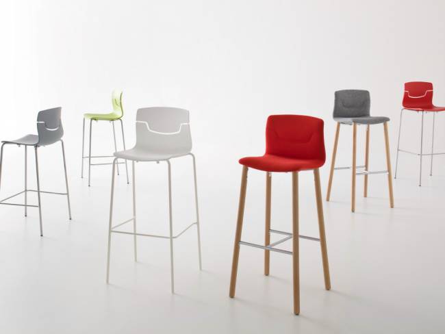 Стул барный с обивкой Slot 78 BL 450х450х1070 мм