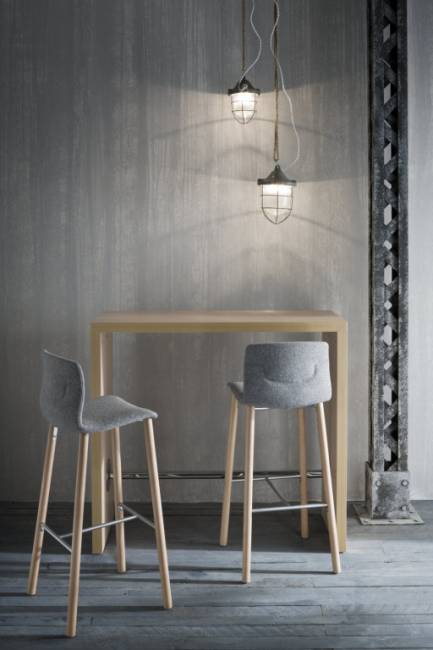 Стул барный с обивкой Slot 78 BL 450х450х1070 мм