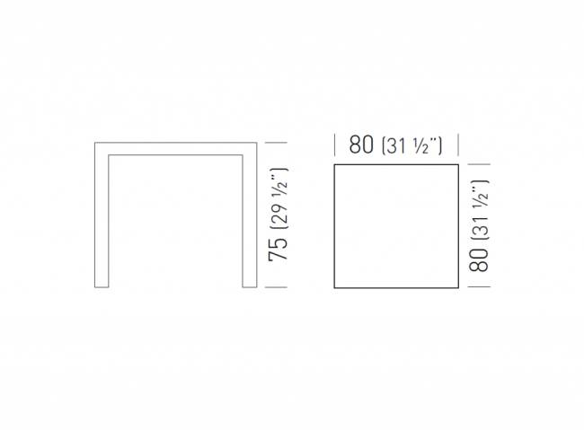 Стол ламинированный Space 800х800х750 мм