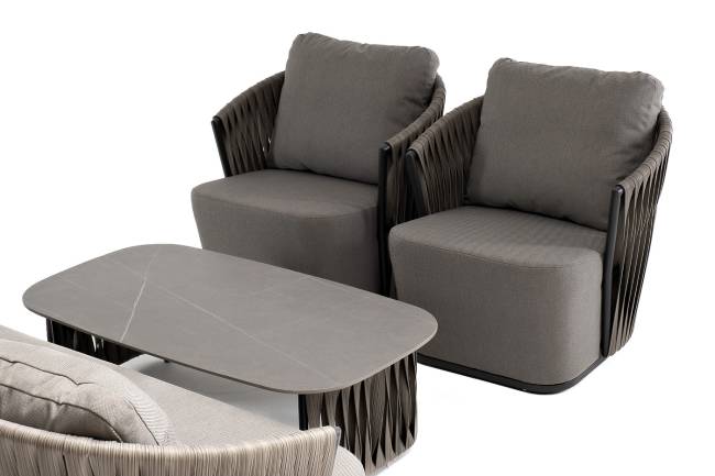 "Флоренция" лаунж-зона из искусственного ротанга, цвет графит