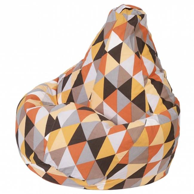 Кресло -мешок XL жаккард , разноцветный (янтарь)