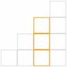 Стеллаж Куб 3 сосна, бесцветный лак P&H