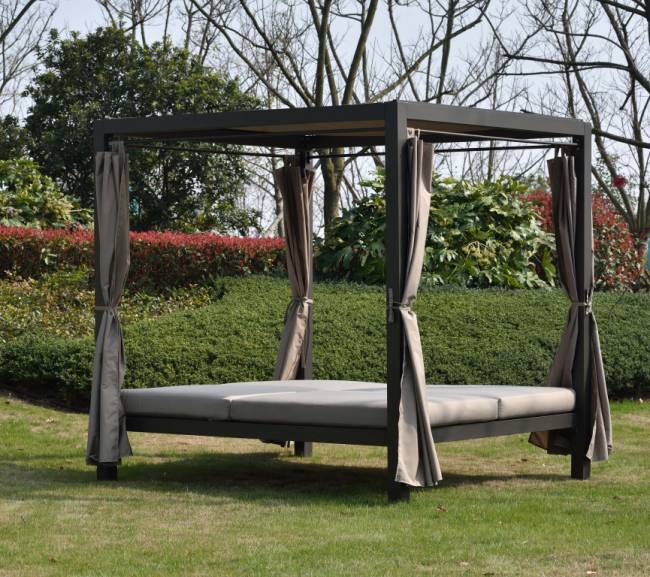 Шатер с лежаками Enigma антрацит, тортора 2080х1880х2050 мм Шатер с лежаками Enigma антрацит, тортора 2080х1880х2050 мм