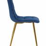 Стул обеденный DOBRIN ALEX, золотые ножки, темно-синий велюр (V108-67)