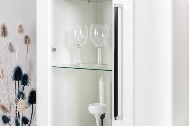 Мебель в гостиную комнату Валенсия № 105 цвет белый шагрень