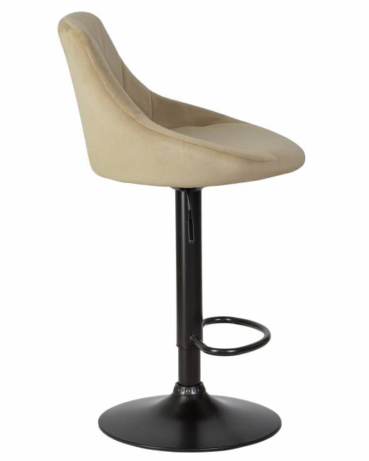 Стул барный DOBRIN LOGAN BLACK, мокко велюр (MJ9-9)