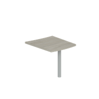 WN.106.OL / Брифинг-приставка 900х1400х750 / цвет: дуб светлый, опора табулярная серебрянный металлик