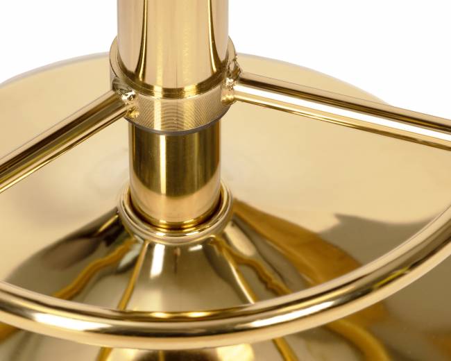 Табурет барный DOBRIN BRUNO GOLD, серый велюр (MJ9-75)