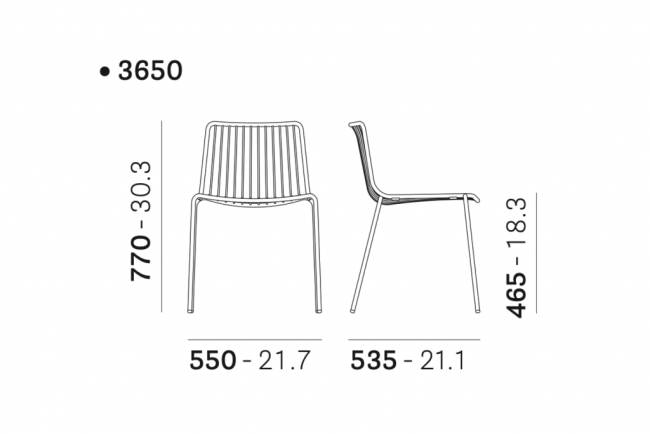 Стул металлический Nolita зеленый шалфей 550х535х770 мм