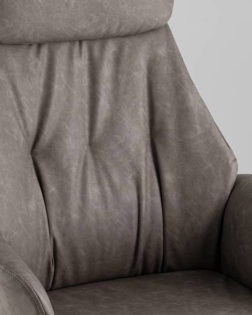 Кресло офисное TopChairs Neoma серый экокожа