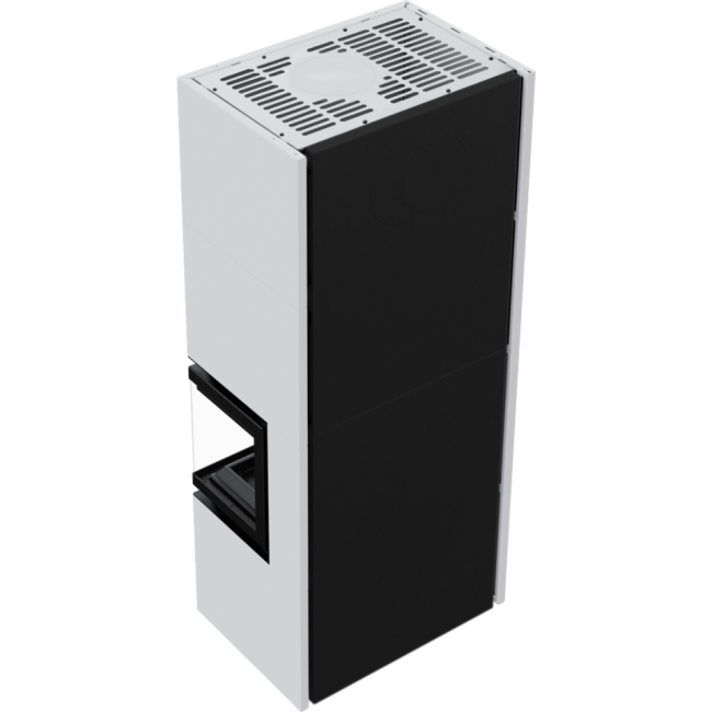 Каминокомплект SIMPLE Box белый с топкой BS, правый угол