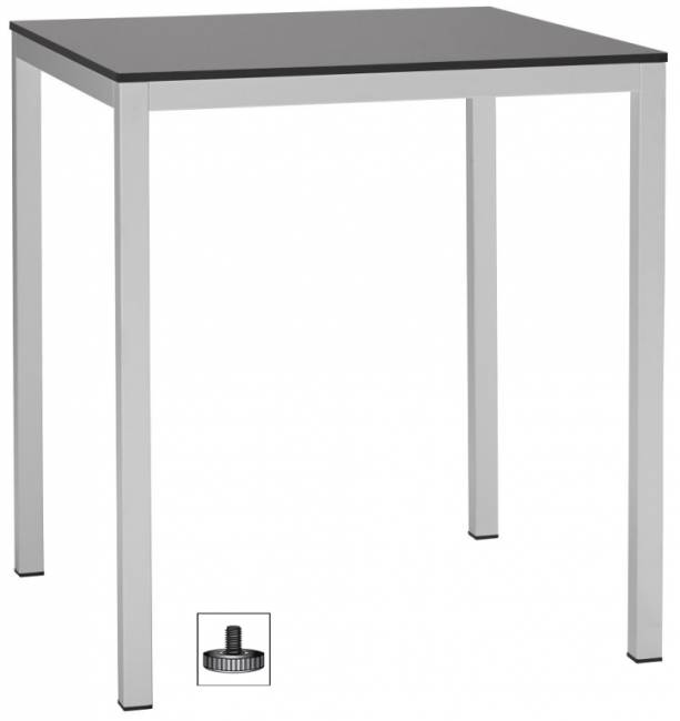 Стол ламинированный обеденный Mirto белый, антрацит 700х700х750 мм