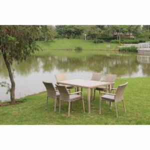 Комплект мебели  "AOSTA7" alum. rattan (стол 1шт., кресла 6 шт.)