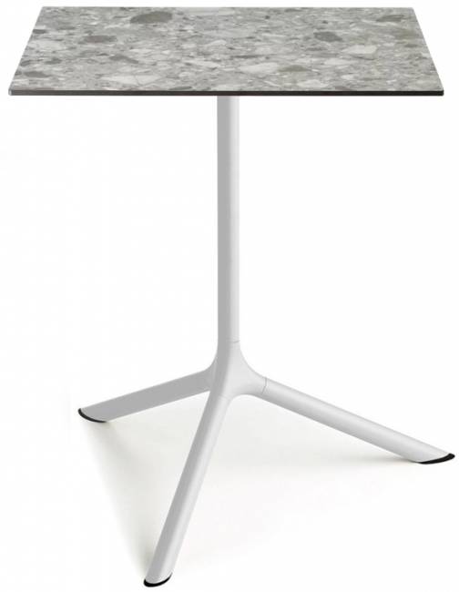 Стол ламинированный обеденный Tripe Maxi белый, зернистый 700х700х740 мм