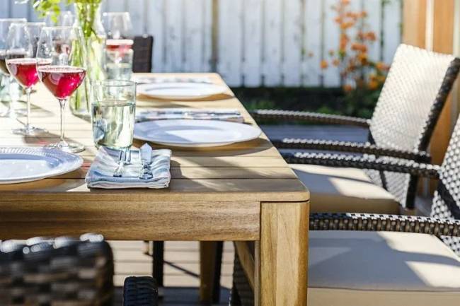 Обеденный комплект AURA, 170 см, на 6 персон, со стульями