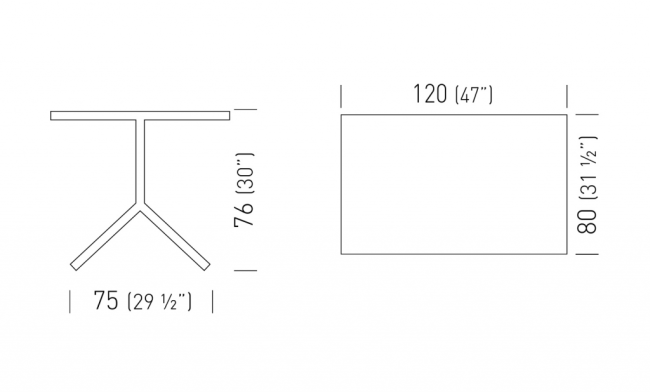 Стол ламинированный складной Flipaway 1200х800х760 мм