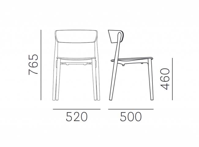 Стул деревянный Nemea черный ясень 520х500х770 мм Стул деревянный Nemea черный ясень 520х500х770 мм